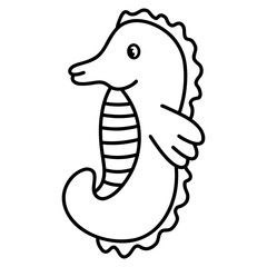 seahorse animal coloring book