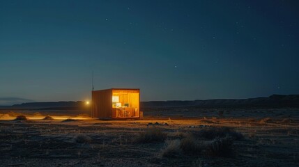 In a barren desert landscape a solitary biofuelpowered generator hums quietly providing electricity to a remote research station. The scientists inside work tirelessly through the .