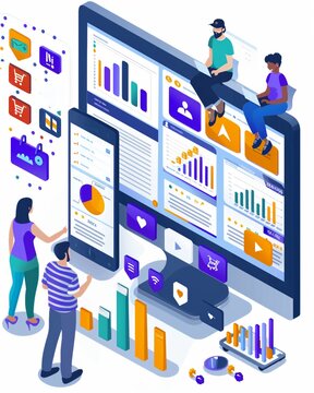 A digital marketing dashboard, guiding companies on how to navigate the complex consumer landscape