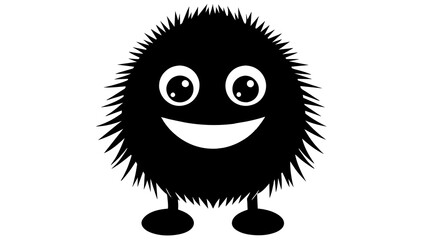 oval eyes and  teeth