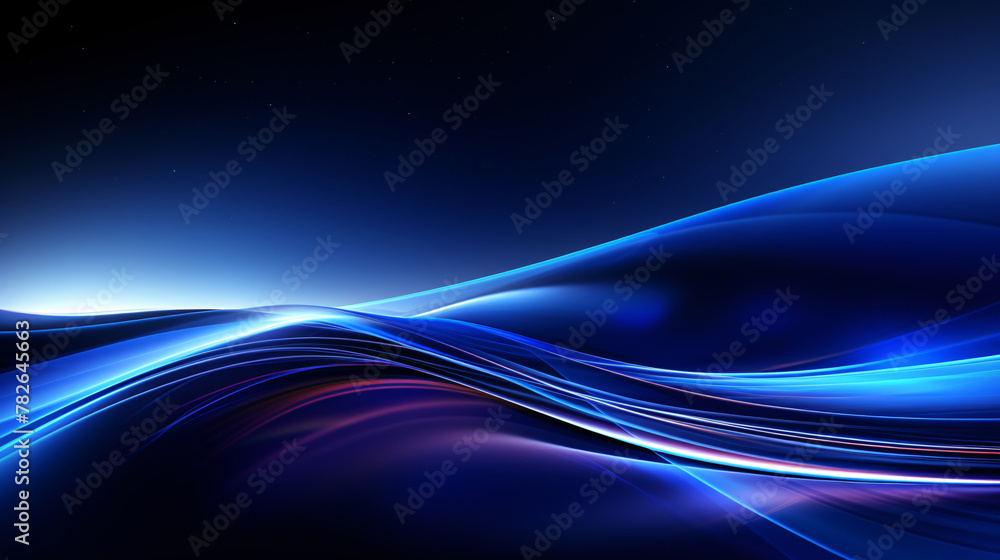 Poster 3d flowing abstract blue fluid background, abstract flowing background 3d rendering