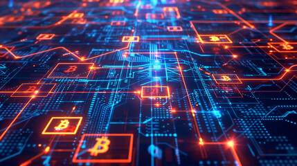 Bitcoin Layer 2 Solutions: High-Speed Network for the Future of Finance. Digital Network for Enhanced Cryptocurrency Transactions and Scalability in Decentralized Finance - Made using Generative AI.