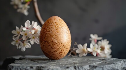 Fototapeta na wymiar Beitzah (roasted egg) Symbolizes spring and the cycle of life ,happy passover