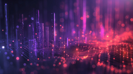 Fototapeta premium dark background with purple elements. should present analytics, real estate, data.