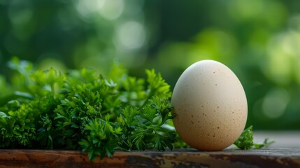 Beitzah (roasted egg): Symbolizes spring and the cycle of life. Karpas (green vegetable): Symbolizes spring and rebirth. Often parsley is used - 782648089