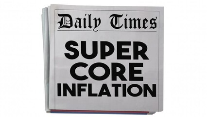 Supercore Inflation Newspaper Headline Rising Prices Costs Going Up 3d Animation