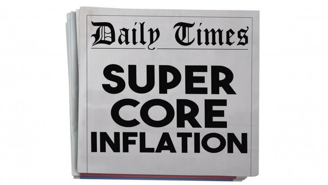 Supercore Inflation Newspaper Headline Rising Prices Costs Going Up 3d Animation