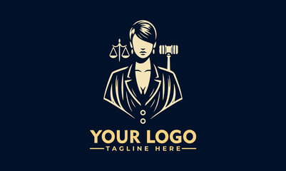 justice law logo design. law firm logo design. attorney logo Vector vintage attorney, advocate labels, juridical firm badges collection. Act, principle, legal icons design.