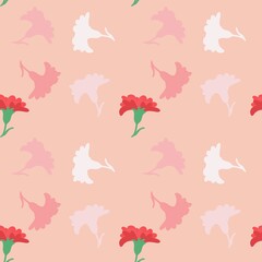 seamless pattern with Carnations