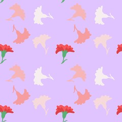 Fototapeta na wymiar seamless pattern with Carnations