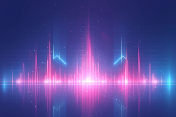 Data technology background, music sound wave abstract background concept illustration