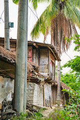 Original village thatched house in Chubao Village, Wuzhishan City, Hainan, China