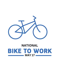 Deurstickers national bike to work day  © Muhammad