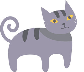 Flat style cat