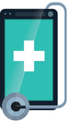 Fototapeta premium Flat style cellphone