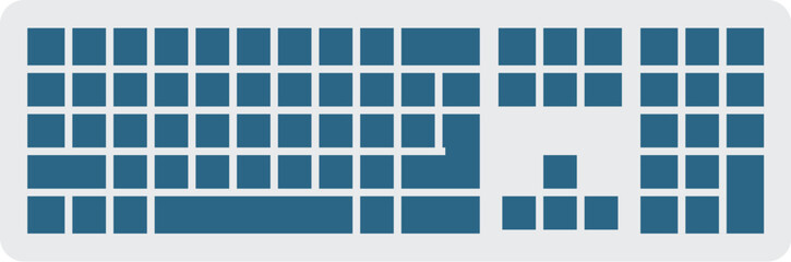 Flat style computer keyboard