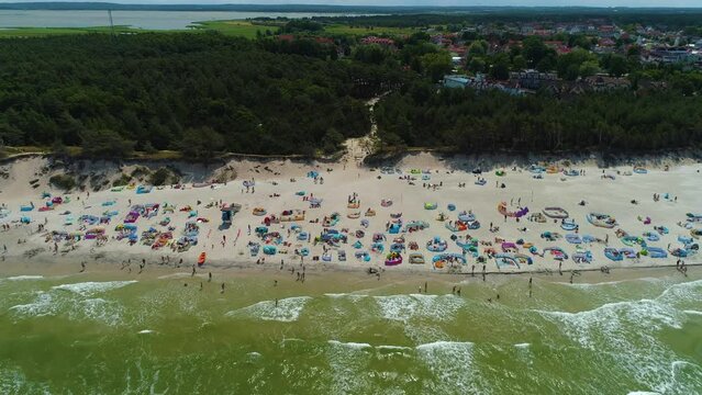 Beach Baltic Sea Rowy Plaza Morze Baltyckie Aerial View Poland