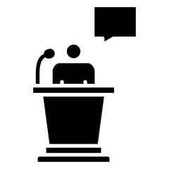 Training Speaking Icon Element For Design