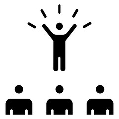 Coaching Confidence Icon Element For Design