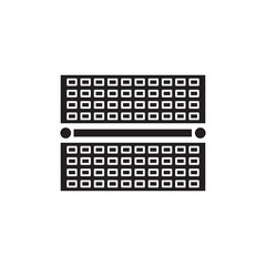 electronic, protoboard icon. simple flat black illustration on white background..eps