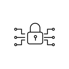 encrypted, block chain icon. simple flat liner illustration for web and app..eps