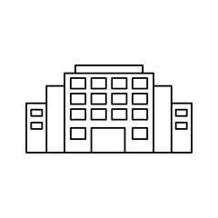 Public institution icon. building illustration flat liner for web and app..eps