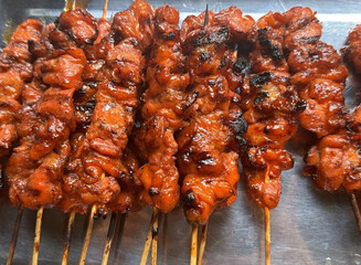 grilled chicken with sauce and spices