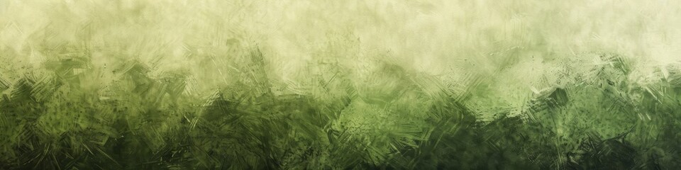 Lush green tones and textured brushstrokes create a vibrant abstract background. Banner.