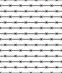 Naklejka premium Vector illustration of barbed wire pattern.