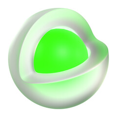 Futuristic Morphic Neon Abstract Geometry 3D Object