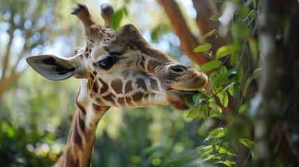 The slightly furry texture of a giraffes tongue used for grasping leaves from tall trees. . © Justlight