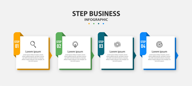 Creative template infographic design template. timeline with 4 steps, options. can be used for workflow diagram, info chart, web design. vector illustration.