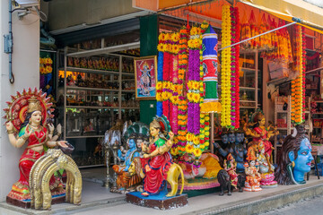 Indian shop in Little India, Phaphurat District, Bangkok, Thailand
