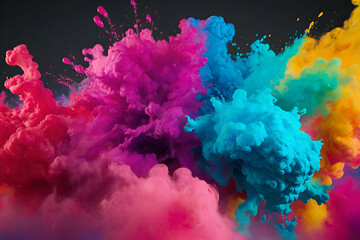 Liquid Color design background fly out of mind explosion as a fantasy