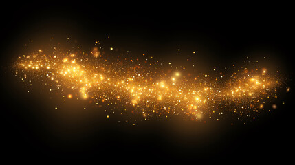 Golden particle background, abstract graphic poster PPT background