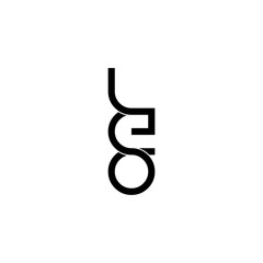 leo lettering initial monogram logo design