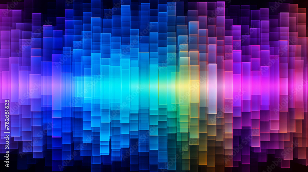 Aufkleber rainbow digital pattern background image.