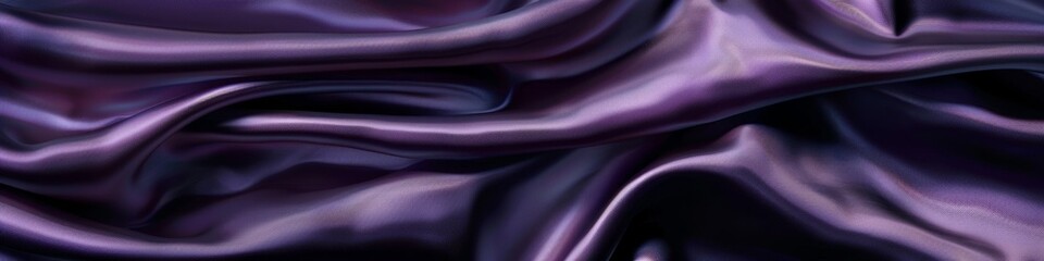 Obraz premium A detailed view of a luxurious purple satin cloth texture, perfect for backgrounds or design templates. Banner.