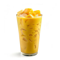 mango smoothie with mango topping