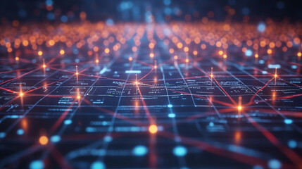 Digital technology, internet network connection, big data, digital marketing IoT internet of things