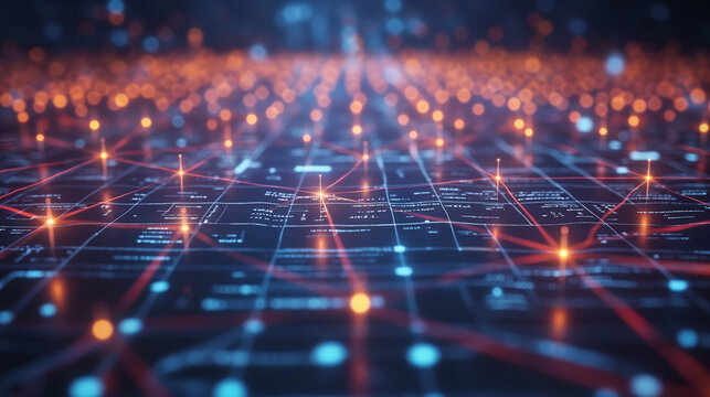 Digital technology, internet network connection, big data, digital marketing IoT internet of things