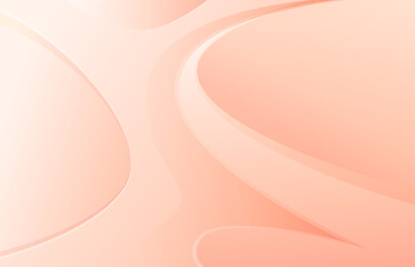 Abstract peach color wavy design background. Modern and trendy vector illustration template for banner or poster. 