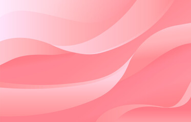 Abstract wavy ribbon on pink color background. Modern and beauty vector illustration template for banner or poster. 