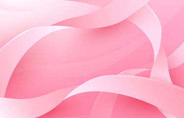 Abstract ribbon design with pink color background. Modern and beauty vector illustration template for banner or poster. 