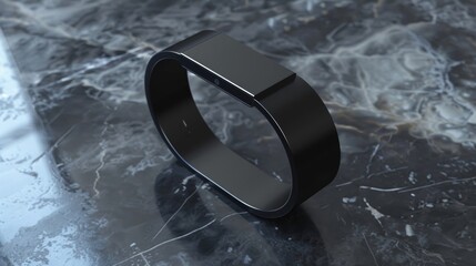 Blank mockup of a highend fitness band made with premium materials .