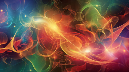illustration abstract colorful smoke background_9