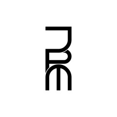 jpm typography letter monogram logo design