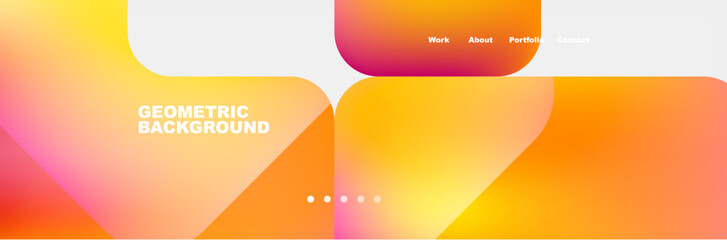 Obraz premium Arrows and squares with bright colors and round angles. Vector Illustration For Wallpaper, Banner, Background, Card, Book Illustration, landing page