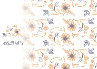 Watercolor Floral textile vector design 水彩画フローラルテキスタイルベクターデザイン