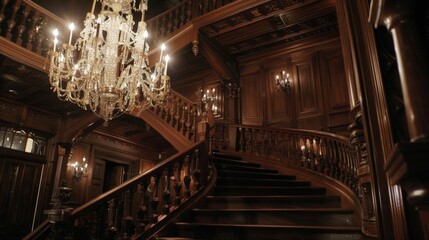 As you make your way to the upper levels of the castle you pass by a grand staircase its banisters...